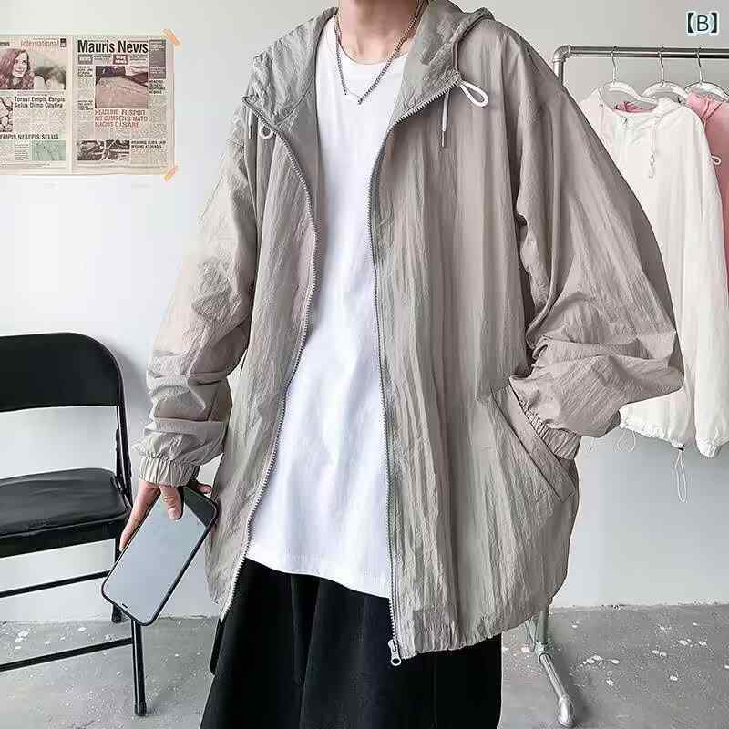 防晒ジャケット メンズ 春夏 アウター 薄手 涼感素材 冷感 日焼け防止 紫外線カッ...