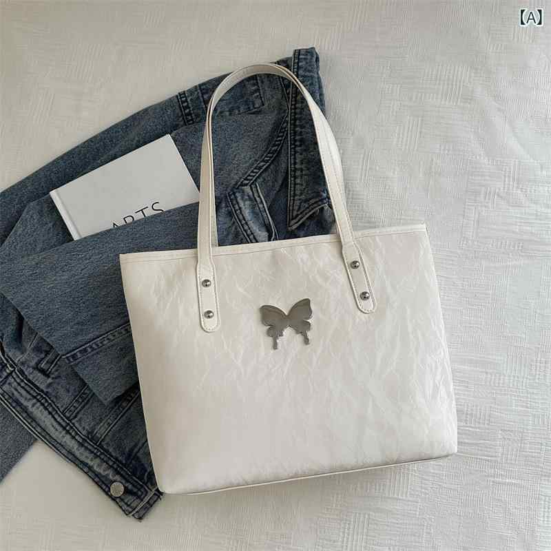 Tote Bag - トートバッグ レディース ショルダーバッグ 大容量 レザー調 通勤バッグ 肩掛け 手提げバッグ 無地 シンプル 収納しやすい ファスナー付き 軽量 A4対応 通学 お出かけ ビジネス 社会人 普段使い