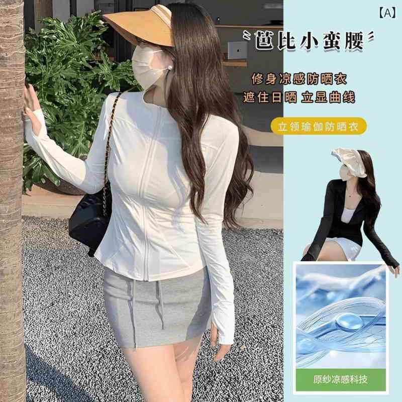 ラッシュガード レディース UVカットパーカー 指穴付き 薄手 冷感素材 吸汗速乾 日焼け対策 長袖 フード付き 羽織り 紫外線対策 ジップアップ 伸縮性があり動きやすい スポーツウェア 登山 アウトドア