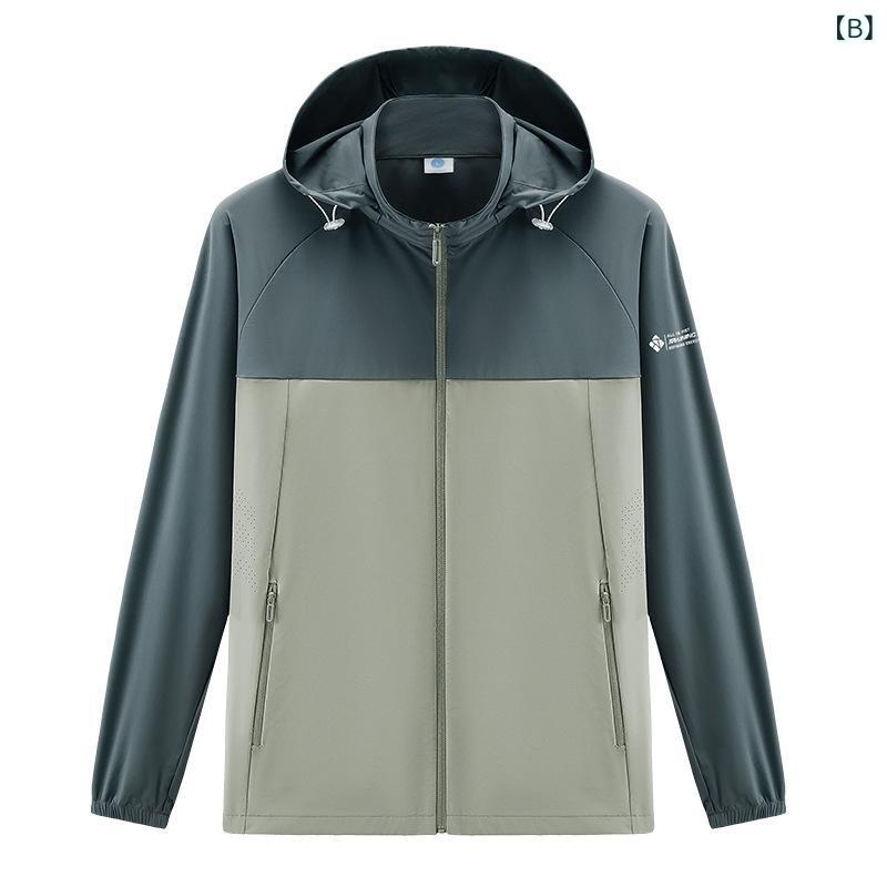 kbox楽天市場店の防晒服 レディース メンズ UVカット 日焼け防止 ジャケット 薄手 吸汗速乾 冷感素材 アウトドア スポーツ 紫外線対策 持ち運び便利 軽量 ランニング ウォーキング 外出用 レジャー 散歩 通気性 伸縮性｜アングル2