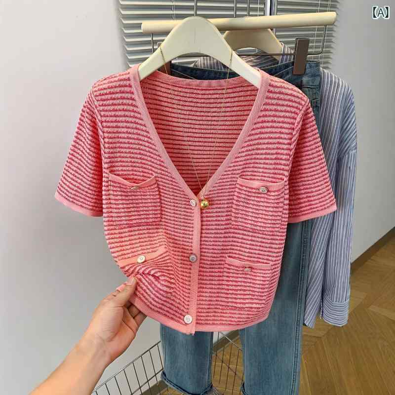 ニット レディース 半袖 サマーニット トップス Tシャツ クルーネック スリムフィット ショート丈 涼感素材 カジュアル 通勤 通学 お出かけ おしゃれ 重ね着風 オフィス 透け感なし 体型カバー