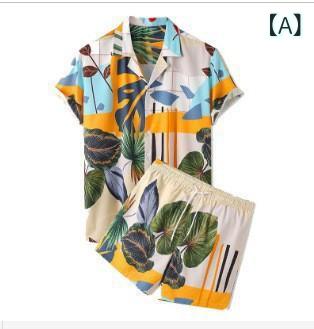 樂天商城 - メンズ 半袖シャツ 夏服 柄シャツ ストライプ 開襟シャツ カジュアルシャツ オープンカラー トップス ゆったりシルエット 通気性抜群 サマーウェア おしゃれ ハワイ風 ルームウェア 休日コーデ