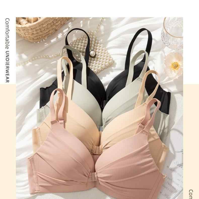 ブラジャー レディース 育乳 脇高設計 ノンワイヤー 寄せ上げ 脇肉スッキリ 補正インナー シームレス カップ付き 無地 通気性 谷間メイク 苦しくない 快適着用感 フィット感抜群 響きにくい 普段使い