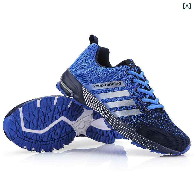 Shoes - スニーカー メンズ 軽量 ランニングシューズ ウォーキングシューズ メッシュ素材 通気性 ローカット 運動靴 スポーツシューズ カジュアル 通勤 通学 大きいサイズ 快適歩行 疲れにくい