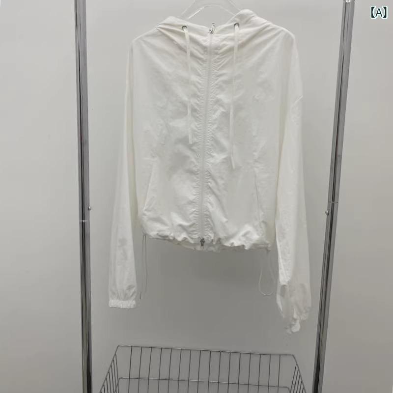 レディース ラッシュガード フード付き パーカー 長袖 UVカット 日焼け対策 薄手 軽量 通気性 速乾 指穴付き ジップアップ 羽織り ジャケット 冷房対策 紫外線カット ビーチ スポーツ 散歩 アウトドア