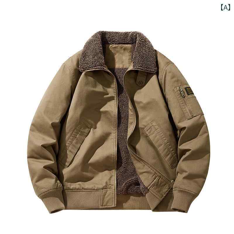 ジャケット メンズ ブルゾン アウター コットン素材 中綿 防寒 あったか 厚手 秋冬...