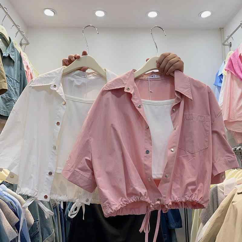 Rakuten - ブルゾン レディース ジャケット アウター ショート丈 軽量 長袖 無地 ポケット付き 春夏秋 カジュアル 体型カバー 動きやすい 羽織り 日焼け対策 冷房対策 シンプル トップス