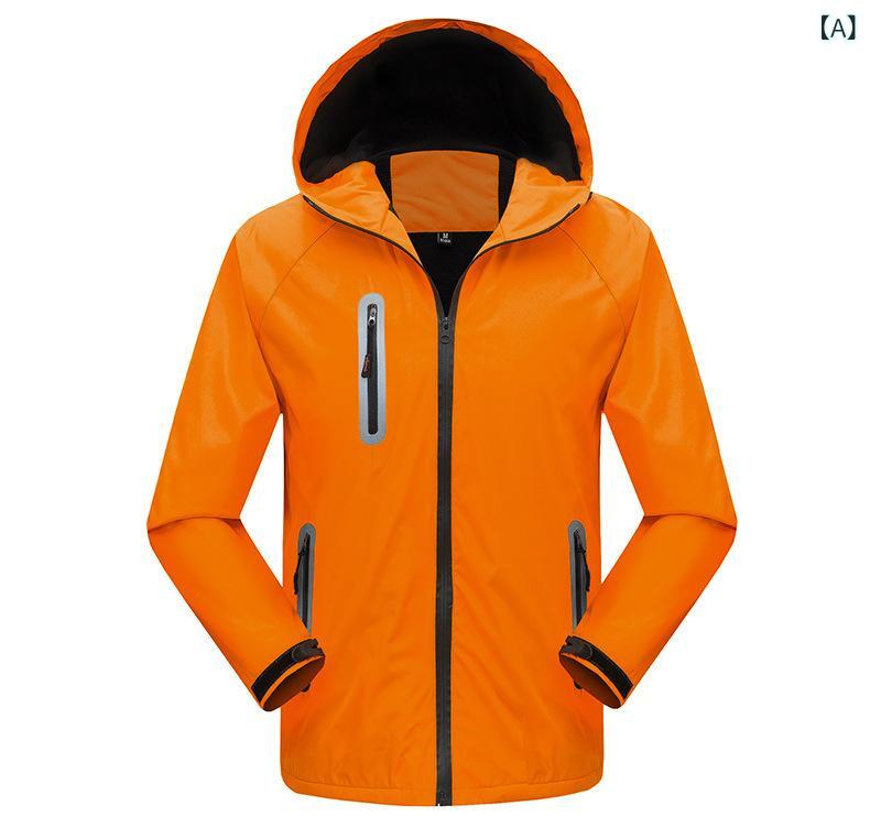 防寒ジャケット メンズ 登山服 マウンテンパーカー フード付き ジップアップ 撥水加工 防風 多機能ポケット アウトドア用 動きやすい 耐久性作業着 反射材付き 秋冬用 アウター キャンプ スポーツ ウェア