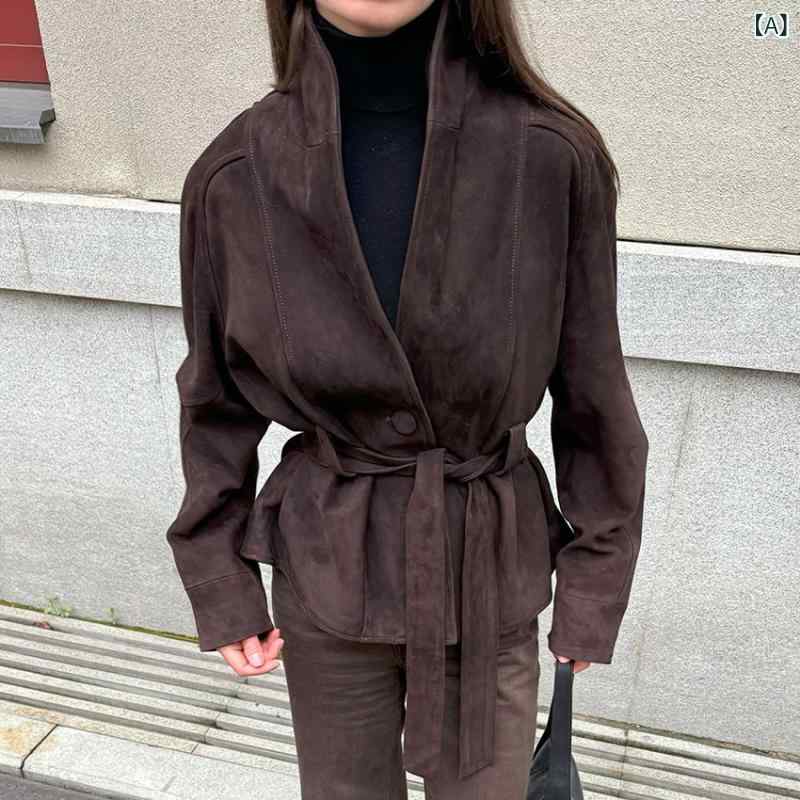 ジャケット レディース スエード調 長袖 アウター ブルゾン 起毛素材 ショート丈 無地 防寒 暖かい 防風 羽織り 柔らかい 軽量 シンプル カジュアル 秋冬 通学 通勤 普段着 デイリーコーデ 合わせやすい