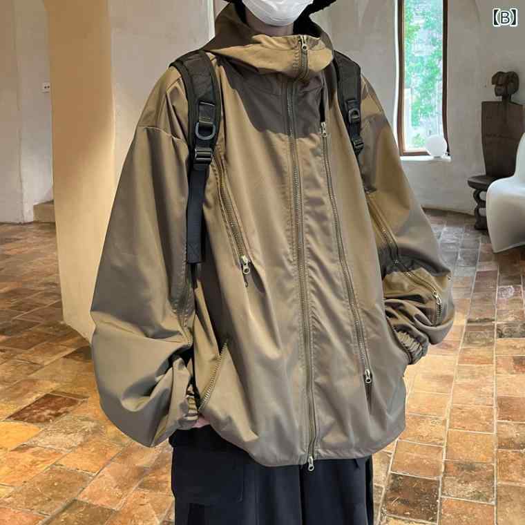 マウンテンパーカー メンズ レディース マウンテンジャケット 撥水 アウター ブルゾン アウトドア 防風 フード付き スポーツ カジュアル 通学 通勤 軽量 動きやすい 登山 キャンプ 春秋用 大きいサイズ kbox-10182337 kbox楽天市場店 サンプル画像2
