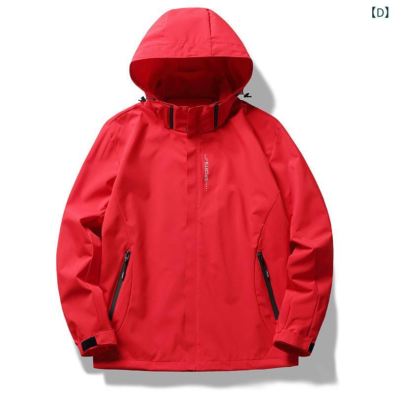 マウンテンパーカー メンズ 撥水 アウトドア ジャケット 防風 春秋 薄手 アウター ライトアウター スポーツ 登山 ハイキング キャンプ ウインドブレーカー 多機能 ポケット付き 収納しやすい 3