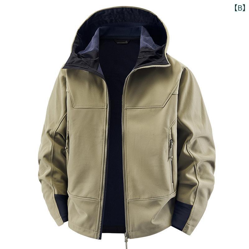 kbox楽天市場店のマウンテンパーカー メンズ 撥水 防風 アウター ジャケット フード付き 登山 釣り キャンプ アウトドアウェア 中綿 保温性 厚手 防寒着 タウン スポーツ 通勤 通学 ポケット付き 多機能｜アングル2