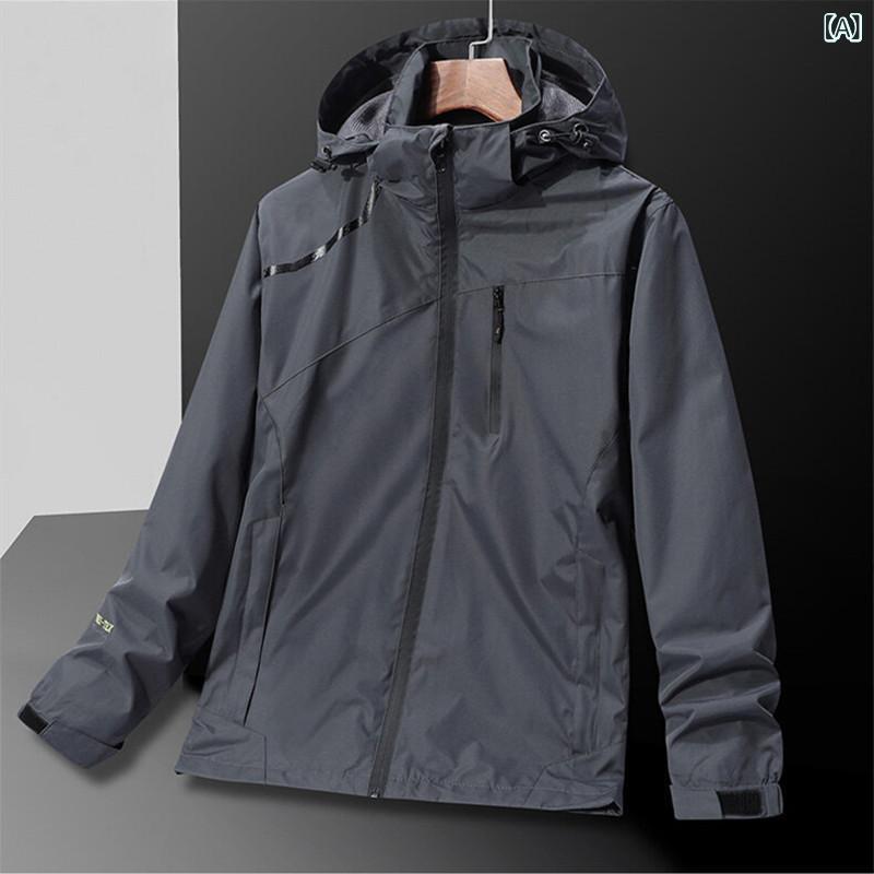 マウンテンパーカー メンズ 撥水加工 防風 登山服 アウトドアジャケット ウィンドブレーカー 薄手 軽量 春秋用 アウター キャンプ 釣り ウォーキング スポーツウェア 動きやすい 快適着心地 kbox-10182588 kbox楽天市場店 パッケージ画像