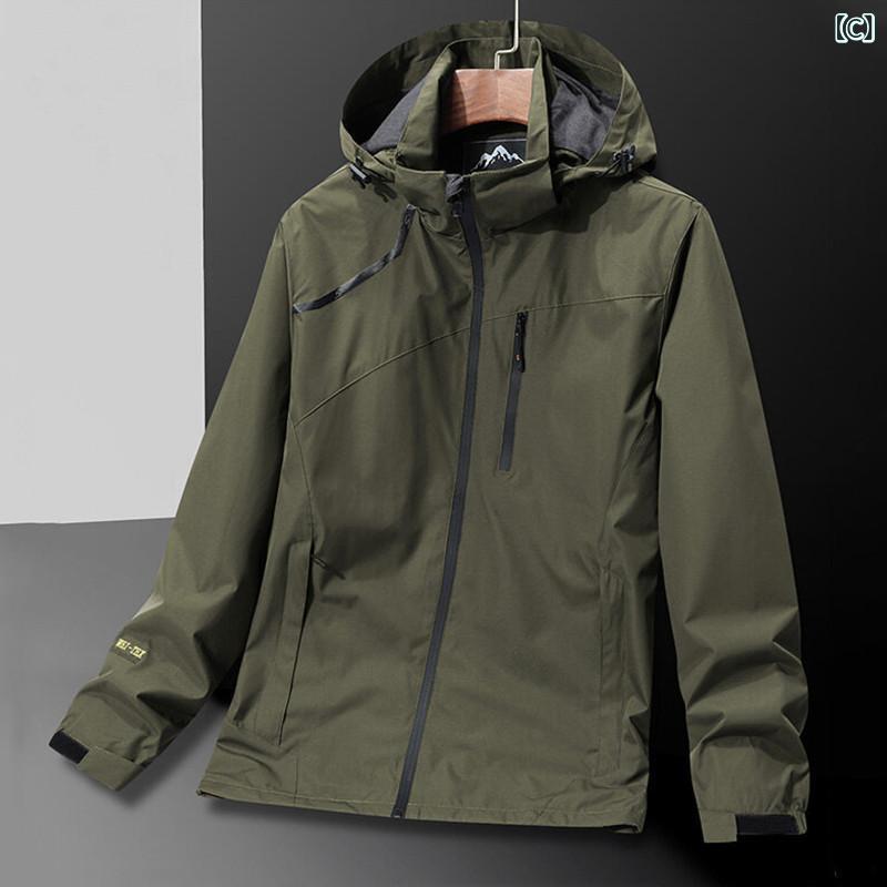 マウンテンパーカー メンズ 撥水加工 防風 登山服 アウトドアジャケット ウィンドブレーカー 薄手 軽量 春秋用 アウター キャンプ 釣り ウォーキング スポーツウェア 動きやすい 快適着心地 kbox-10182588 kbox楽天市場店 サンプル画像3
