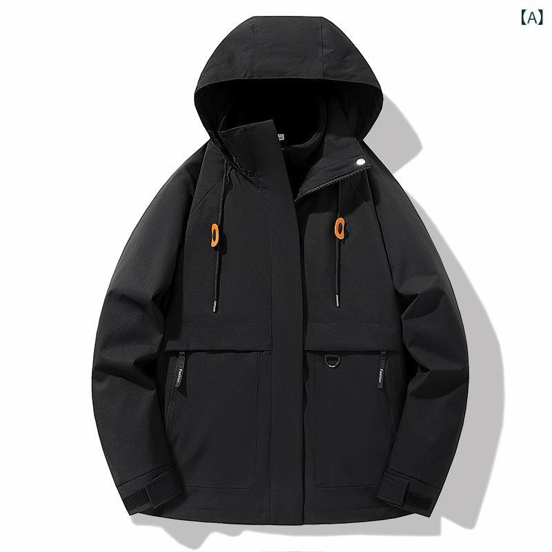 マウンテンパーカー メンズ レディース マウンテンジャケット 防風 防水 登山服 フ...