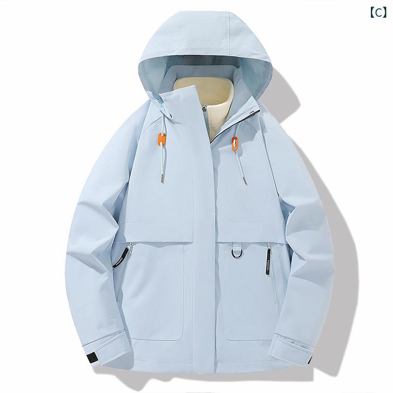 マウンテンパーカー メンズ レディース マウンテンジャケット 防風 防水 登山服 フ...