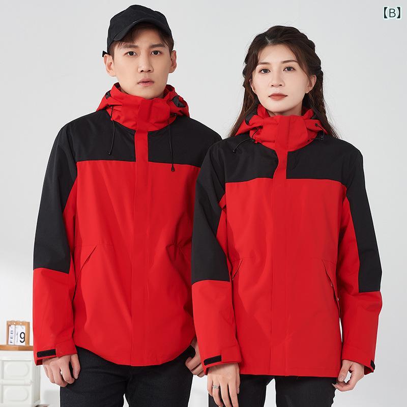 マウンテンパーカー レディース メンズ 3way 登山服 防風 防寒 ジャケット アウト...