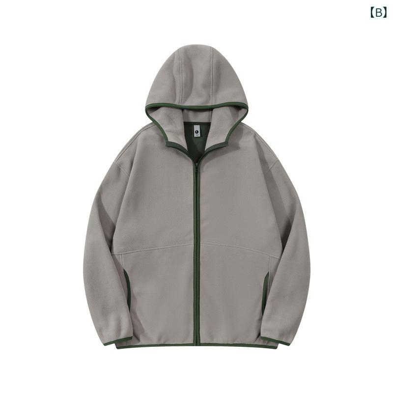 メンズ パーカー フリース ジャケット アウター 長袖 厚手 裏起毛 ジップアップ 防...