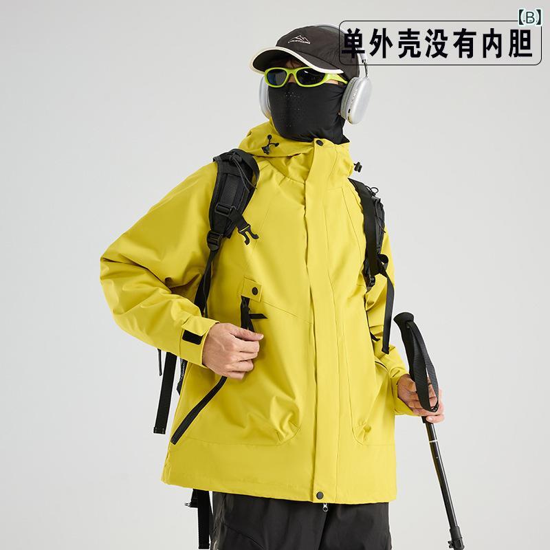 マウンテンパーカー メンズ レディース 3way 防風 防水 保温 アウター ジャケット ...