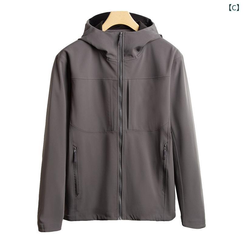 ソフトシェルジャケット メンズ レディース 防風 保温 アウター ジャンパー 登山用...