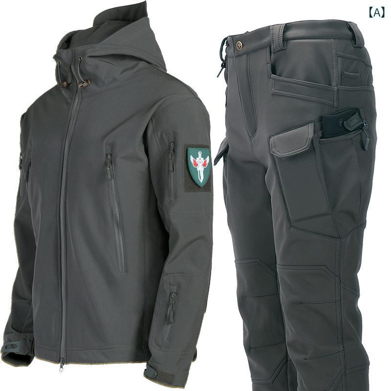 マウンテンパーカー メンズ 防寒着 裏起毛 ソフトシェルジャケット 登山服 防水 防...