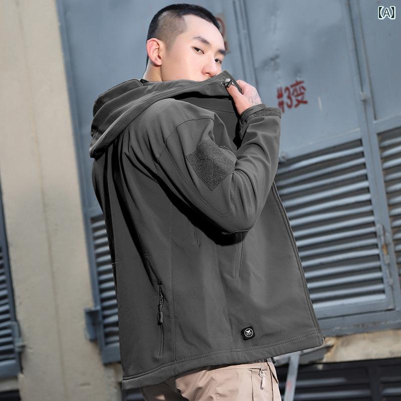 マウンテンパーカー メンズ 防風 撥水 ジャケット アウター 暖かい 裏起毛 登山服 ...