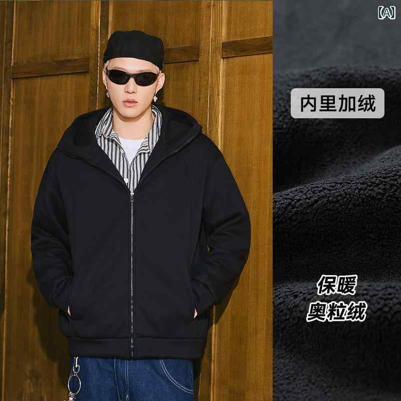 樂天商城 - パーカー メンズ 重厚感 フリースジャケット ジップアップ ハイネック 切り替え 厚手 防寒 アウター 裏起毛 ボアジャケット カジュアル おしゃれ 大きめサイズ 冬服 軽量で動きやすい