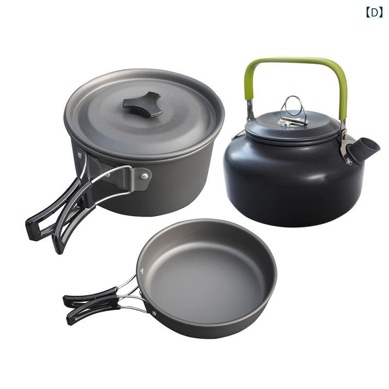 クッカーセット アウトドア 鍋 やかん 2点セット キャンプ用調理器具 軽量 コンパ...