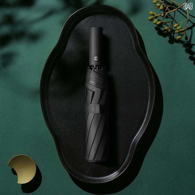 Unisex - 折りたたみ傘 レディース 自動開閉 晴雨兼用 遮光 UVカット 大きめ 丈夫 軽量 耐風 高耐久 紫外線対策 携帯便利 通勤 通学 旅行 雨具 収納しやすい