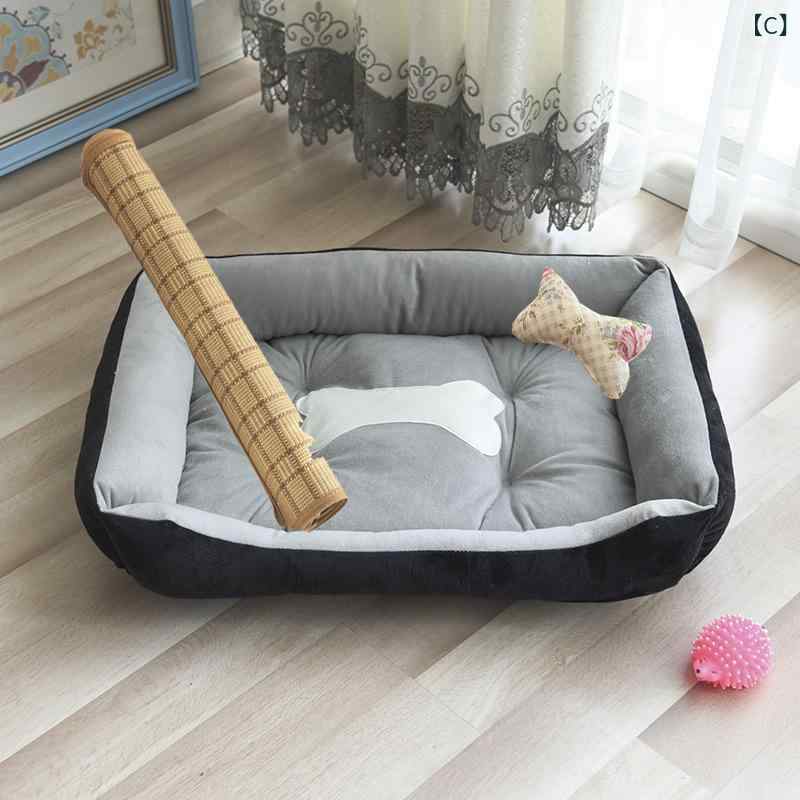 ペットベッド 犬 猫 ペットハウス 夏冬兼用 通年用 クッションマット 小型犬 中型...