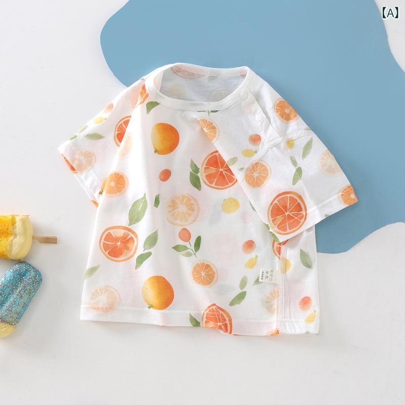 樂天商城 - Tシャツ ベビー キッズ 半袖 コットン素材 夏服 男の子 女の子 子供服 トップス 春夏 インナー 0歳 1歳 2歳 3歳 無地 着替えやすい 通気性 通園 通学 カジュアル シンプル こども 子ども服 夏用