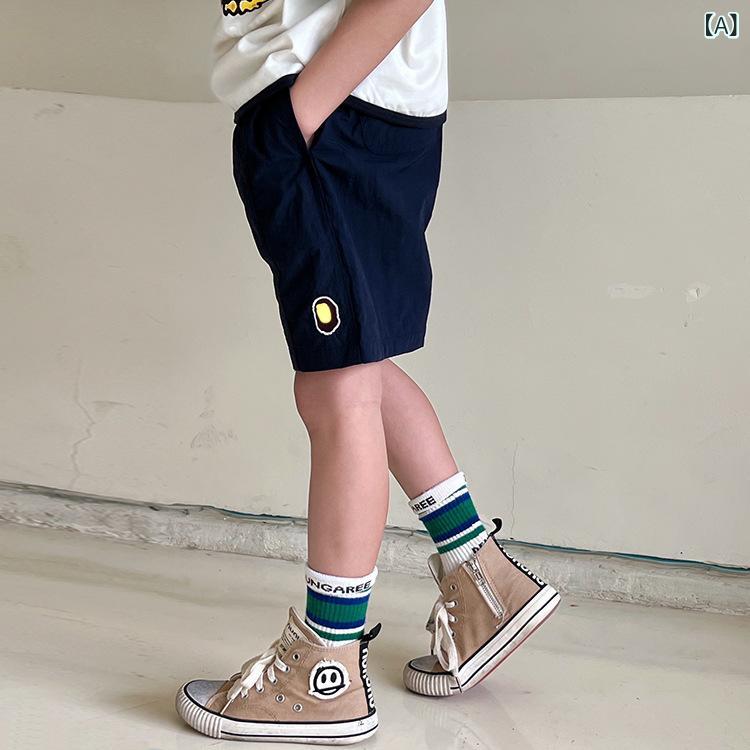 ショートパンツ キッズ 男の子 速干 通気性 ハーフパンツ ボトムス 子供服 ジュニア ビーチパンツ 水陸両用 膝上丈 …