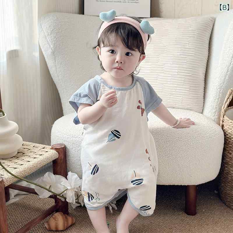パジャマ キッズ 子供服 ルームウェア ベビー服 竹繊維 コットン 薄手 通気性 半袖 セットアップ 前開き ボタン留め 男の子 女の子 柔らかい 肌触り 動きやすい 通年用 寝巻き ナイトウェア 2