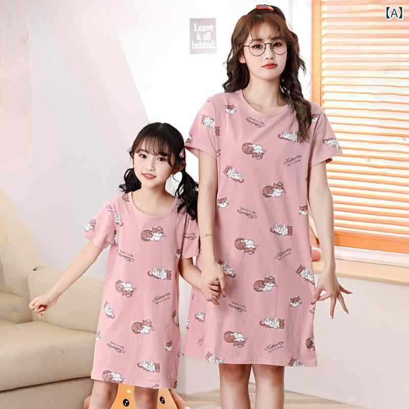 パジャマ レディース キッズ 親子コーデ セットアップ コットン素材 半袖 ルームウェア 上下セット 夏服 薄手 子供服 女の子 親子ペア 涼しい 部屋着 通気性 吸汗 速乾 収納しやすい お揃い