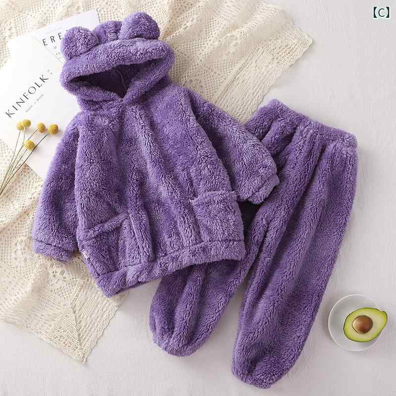 パジャマ キッズ 子供服 ルームウェア 上下セット クマ柄 長袖 長ズボン コットン...