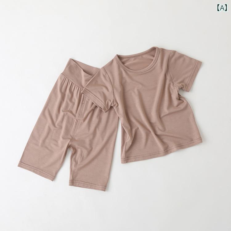 樂天商城 - パジャマ キッズ 子供服 ルームウェア セットアップ 半袖 コットン混素材 通気性 吸水性 夏用 部屋着 寝巻き 男の子 女の子 ベビー服 上下セット お腹が出にくい 涼しい 寝苦しい夜に 収納しやすい
