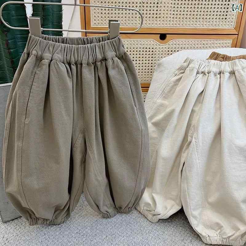 Rakuten - ロングパンツ 男の子 キッズ 春秋 ボトムス パンツ 長ズボン 柔らかい素材 ウエストゴム 動きやすい 楽ちん 子供服 普段着 通園 通学 無地 シンプル こども ズボン おしゃれ ナチュラル