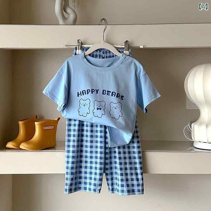パジャマ キッズ 子供服 コットン素材 夏用 半袖 長ズボン 上下セット 男の子 女の子 部屋着 ルームウェア かわいい 親子コーデ 通気性 柔らかい 肌触り 吸湿性 涼しい お昼寝 夏休み お泊まり用