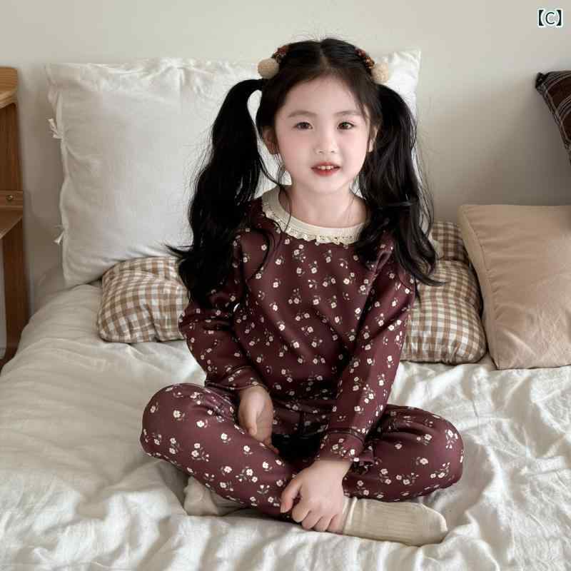 kbox楽天市場店の子供用インナー 男女兼用 パジャマ 上下セット コットンタッチ 吸湿保温 セットアップ 保温肌着 寝巻き 動きやすい 防寒 部屋着 長袖 キッズ インナーウェア 冬用 起毛感 伸縮性 お泊まり保育 通学｜アングル3