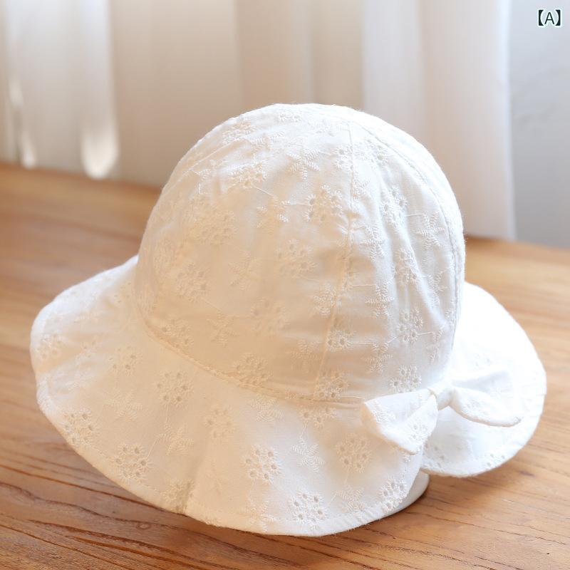 Hats - ハット ベビー 春夏 紫外線対策 日よけ帽子 かわいい 赤ちゃん 女の子 漁師帽 おしゃれ 通気性 柔らかい 快適 軽量 お出かけ 旅行 公園遊び 散歩 幼児用帽子 日焼け防止 折りたたみ 持ち運び便利