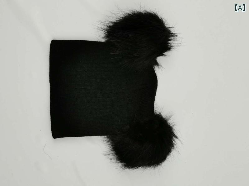 Hats - ニット帽子 ベビー キッズ 冬用 ポンポン付き 帽子 防寒対策 取り外し可能 ボンボンニット帽 子供用 厚手 あったか 柔らかい素材 通園通学 お出かけ こども用 幼児 男の子 女の子 暖かい 寒さ対策 冬物 防寒グッズ かぶりやすい