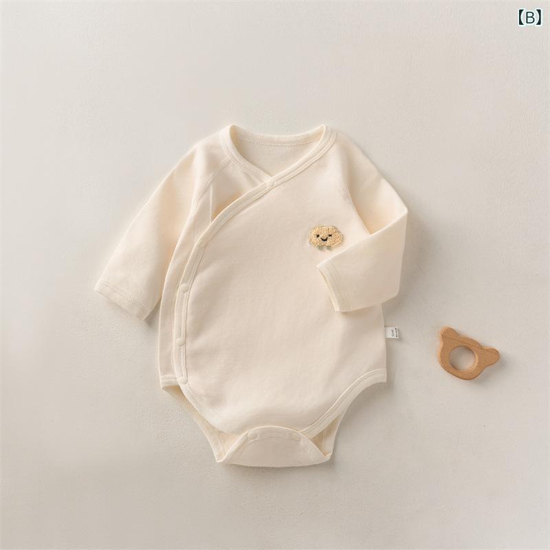 ベビー服 ロンパース コットン素材 前開き 長袖 赤ちゃん カバーオール 新生児 出...