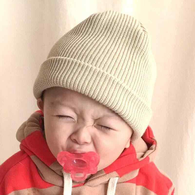 ニット帽 キッズ ベビー 防寒 帽子 折り返し シンプル 無地 暖かい 男の子 女の子 ...