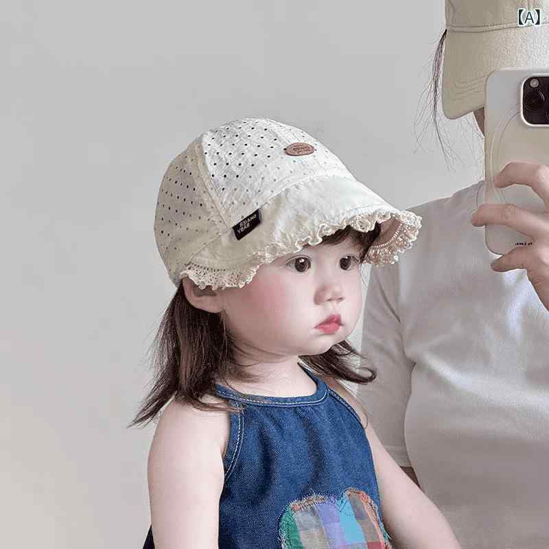 ベビー帽子 キッズ 春夏 メッシュ キャップ 赤ちゃん UVカット 日よけ帽子 通気性 速乾 つば広 紫外線対策 お出かけ 公園遊び 男の子 女の子 おしゃれ かわいい 調整可能 通気性が良く蒸れにくい