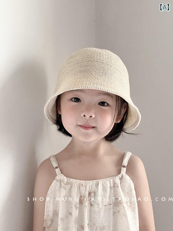 Hats - ハット キッズ ストローハット 子供用 帽子 麦わら帽子 折りたたみ UVカット 日よけ 通気性 つば広 無地 春夏用 旅行 公園 遠足 お出かけ 紫外線対策 持ち運び便利 軽量で被りやすい子供用ハット