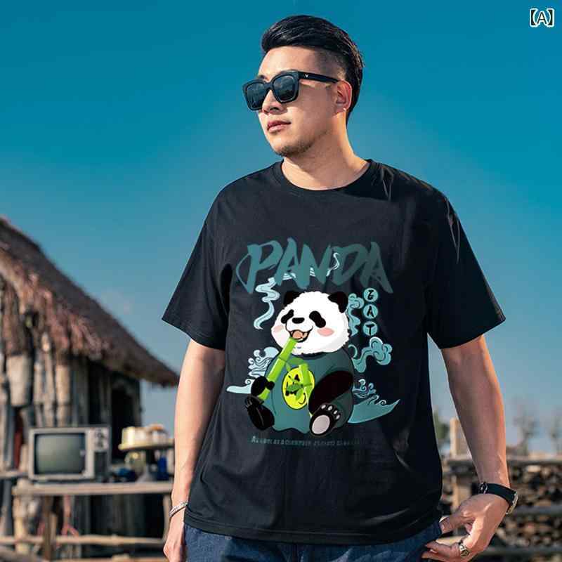 Rakuten - Tシャツ メンズ 半袖 大きいサイズ ビッグシルエット クルーネック カットソー コットン素材 無地 オーバーサイズ 部屋着 普段着 ゆったり 動きやすい 体型カバー 通気性抜群 インナー トップス