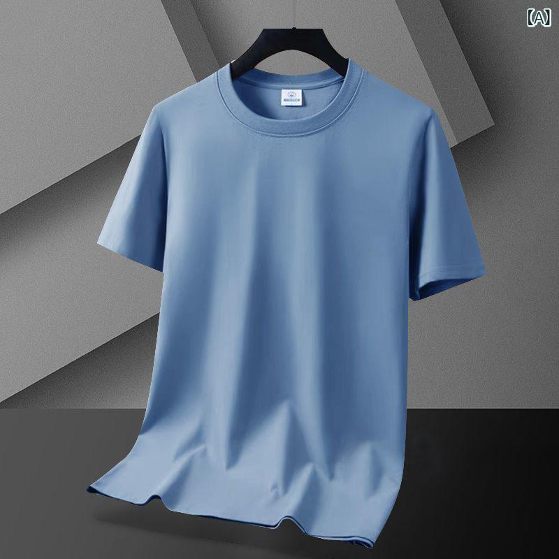 Tシャツ メンズ 半袖 コットン素材 無地 クルーネック カットソー トップス インナー シンプル 通気性 柔らかい 涼しい 動きやすい 夏服 ルームウェア 部屋着 クルーネックTシャツ 大きいサイズ