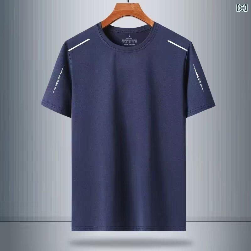 Tシャツ メンズ 速干 半袖 丸首 カットソー クルーネック 涼しい 接触冷感素材 ト...