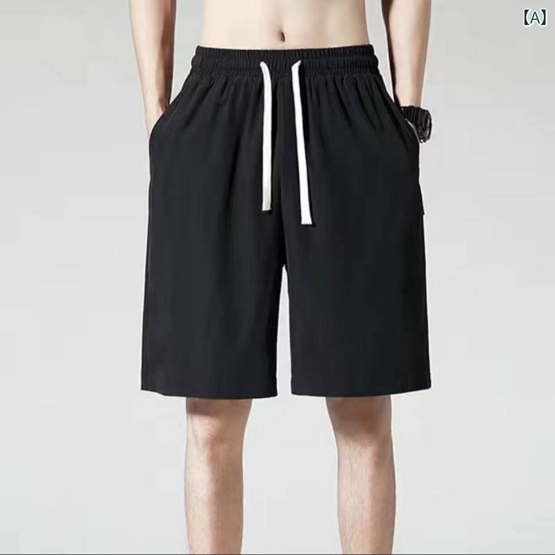Outdoor - ショートパンツ メンズ スポーツ 速干 ハーフパンツ ドライ素材 接触冷感 夏用 通気性 動きやすい 膝上丈 部屋着 ルームウェア アウトドア ジョギング ランニング 短パン 涼しい 吸汗 撥水 フィットネス 快適履き心地