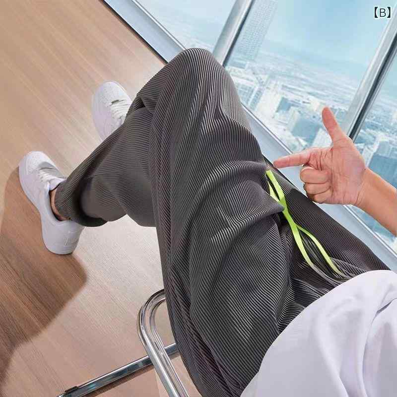 ロングパンツ メンズ 冷感パンツ 薄手 通気性 伸縮性 ストレッチ 涼しい イージー...
